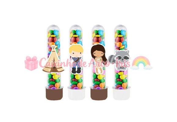 Tubetes com Apliques 3d: Pocahontas Cute