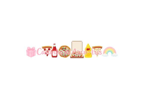 100 Mini Apliques 3,5cm: Pizza