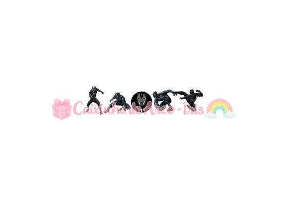 100 Mini Apliques 3,5cm: Pantera Negra