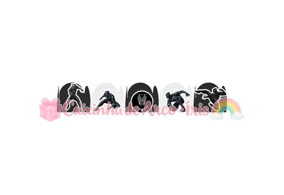 100 Forminhas / Toppers: Pantera Negra