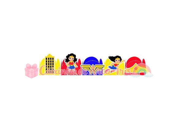 100 Forminhas / Toppers: Mulher Maravilha Cute