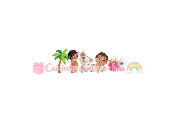 100 Mini Apliques 3,5cm: Moana Baby
