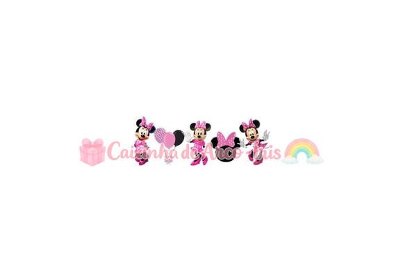 100 Mini Apliques 3,5cm: Minnie Rosa