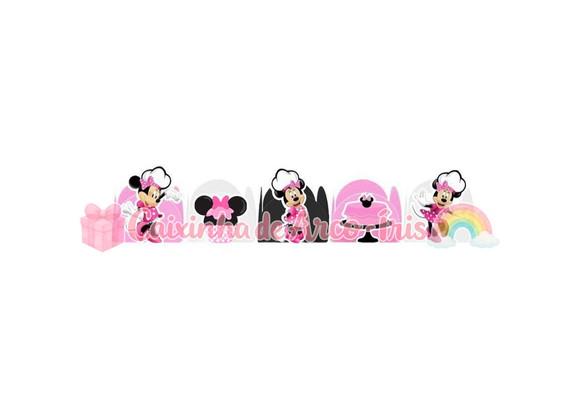 100 Forminhas / Toppers: Minnie Confeiteira