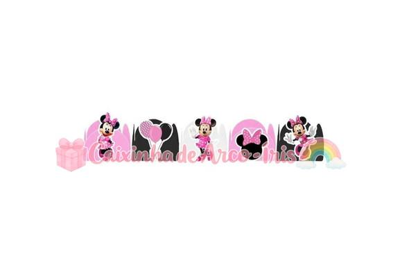 100 Forminhas / Toppers: Minnie Rosa