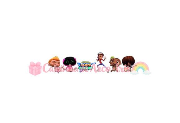 100 Mini Apliques 3,5cm: Miní Beat Power Rockers
