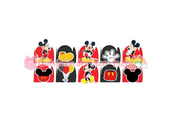 100 Forminhas / Toppers: Mickey Mouse