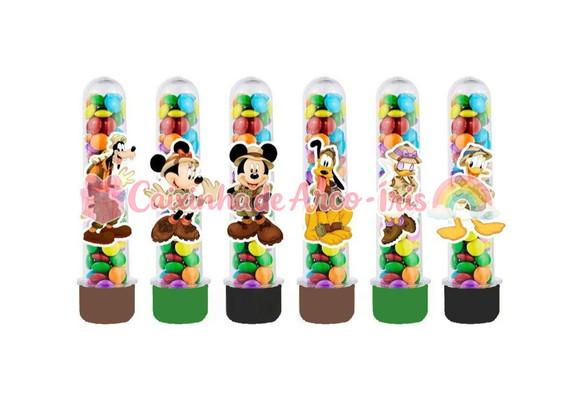 Tubetes com Apliques 3d: Mickey Safari