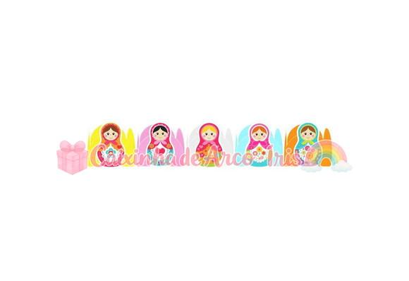 100 Forminhas / Toppers: Matriosca