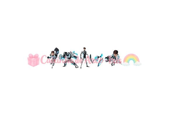 100 Mini Apliques 3,5cm: Max Steel
