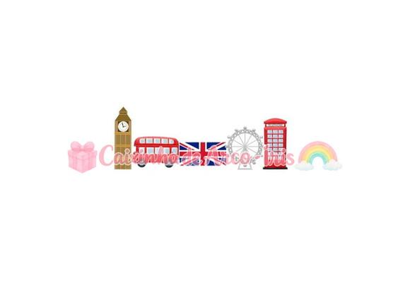 100 Mini Apliques 3,5cm: Londres London