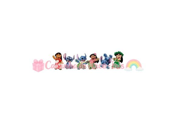 100 Mini Apliques 3,5cm: Lilo e Stitch