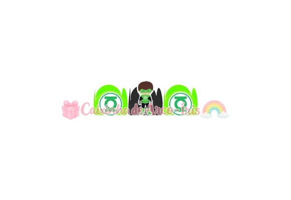 100 Forminhas / Toppers: Lanterna Verde Cute