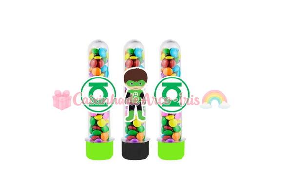 Tubetes com Apliques 3d: Lanterna Verde Cute