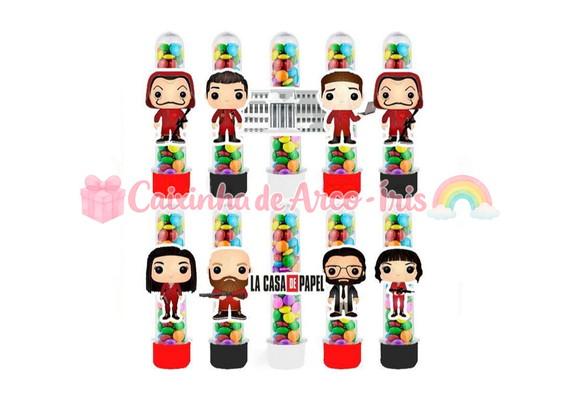 Tubetes com Apliques 3d: La Casa de Papel