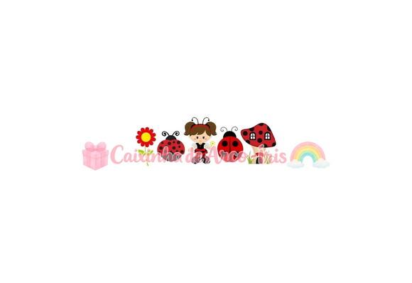 100 Mini Apliques 3,5cm: Joaninha