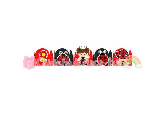 100 Forminhas / Toppers: Joaninha