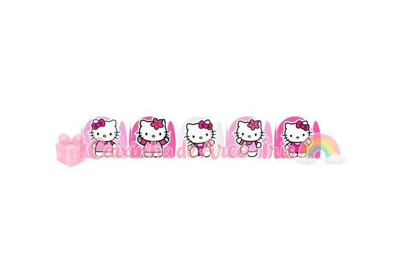100 Forminhas / Toppers: Hello Kitty