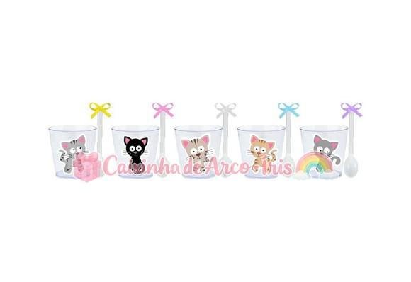 Copinhos com Colherzinhas: Gatinho