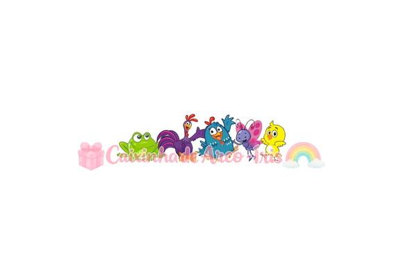 100 Mini Apliques 3,5cm: Galinha Pintadinha