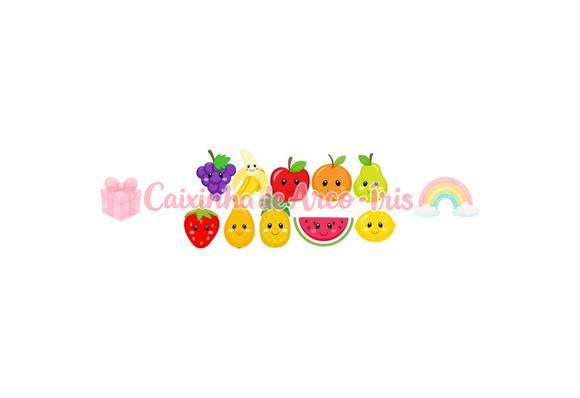 100 Mini Apliques 3,5cm: Frutinhas Quitandinha