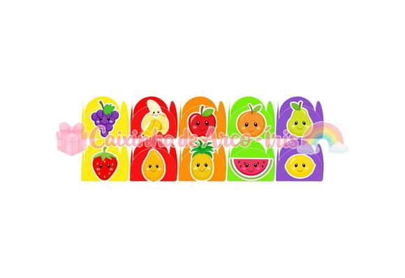 100 Forminhas / Toppers: Frutinhas Quitandinha