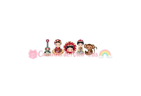 100 Mini Apliques 3,5cm: Frida Khalo