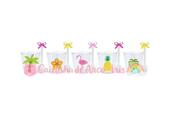 Copinhos com Colherzinhas: Flamingo