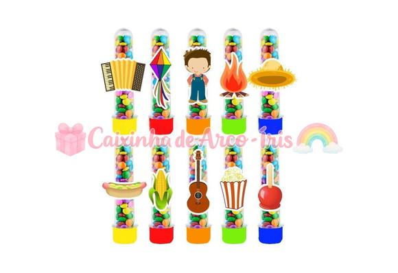Apliques para Tubetes: Festa Junina Menino