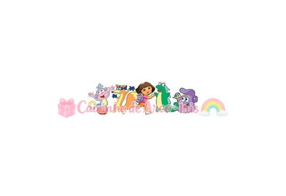 100 Mini Apliques 3,5cm: Dora, a Aventureira