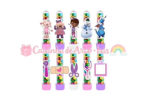 Tubetes com Apliques 3d: Doutora Brinquedos