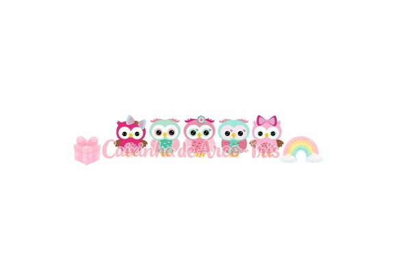 100 Mini Apliques 3,5cm: Corujinha