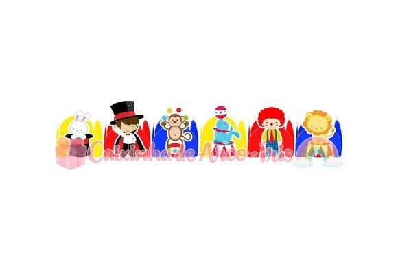 100 Forminhas / Toppers: Circo Menino