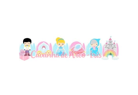 100 Forminhas / Toppers: Cinderela Cute