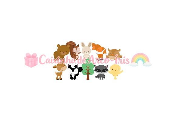 100 Mini Apliques 3,5cm: Bosque