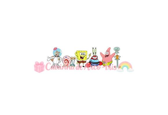 100 Mini Apliques 3,5cm: Bob Esponja