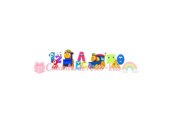 100 Mini Apliques 3,5cm: Bob, o Trem