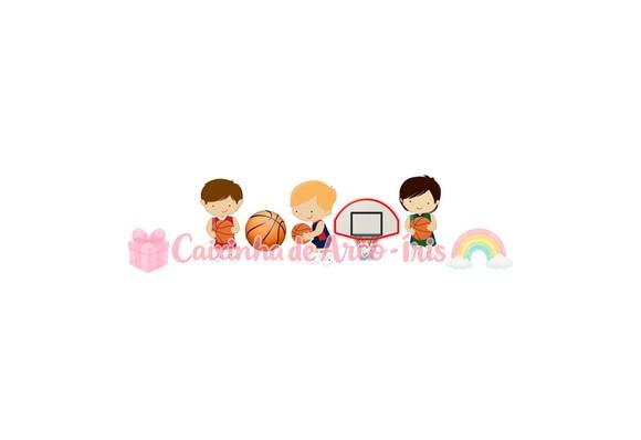 100 Mini Apliques 3,5cm: Basquete