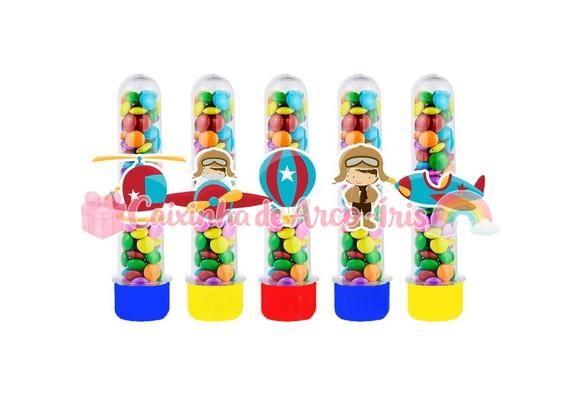Tubetes com Apliques 3d: Aviador