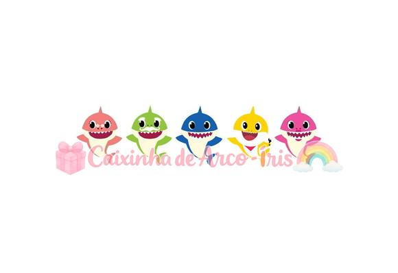 100 Mini Apliques 3,5cm: Baby Shark