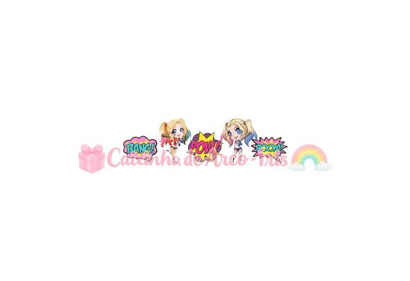 100 Mini Apliques 3,5cm: Arlequina Cute