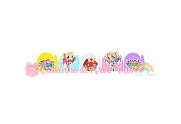 100 Forminhas / Toppers: Arlequina Cute