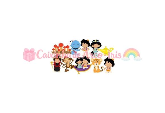 100 Mini Apliques 3,5cm: Aladdin