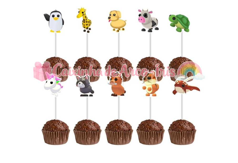 100 Forminhas / Toppers: Adopt Me! Menina