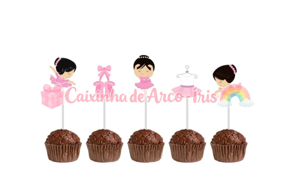 100 Forminhas / Toppers: Bailarina