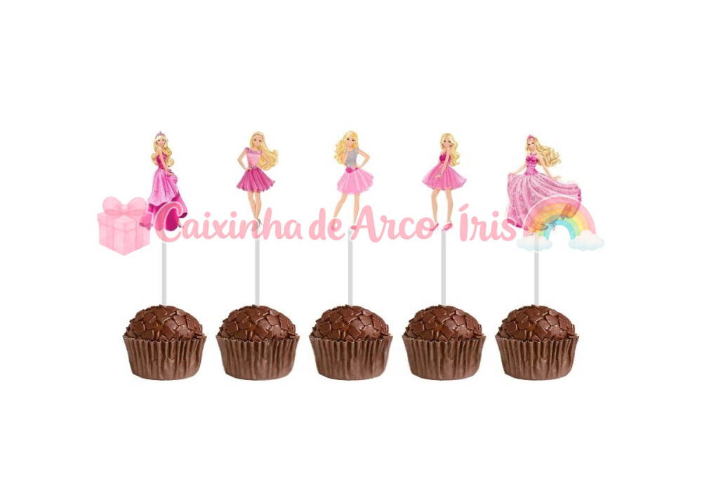 100 Forminhas / Toppers: Barbie