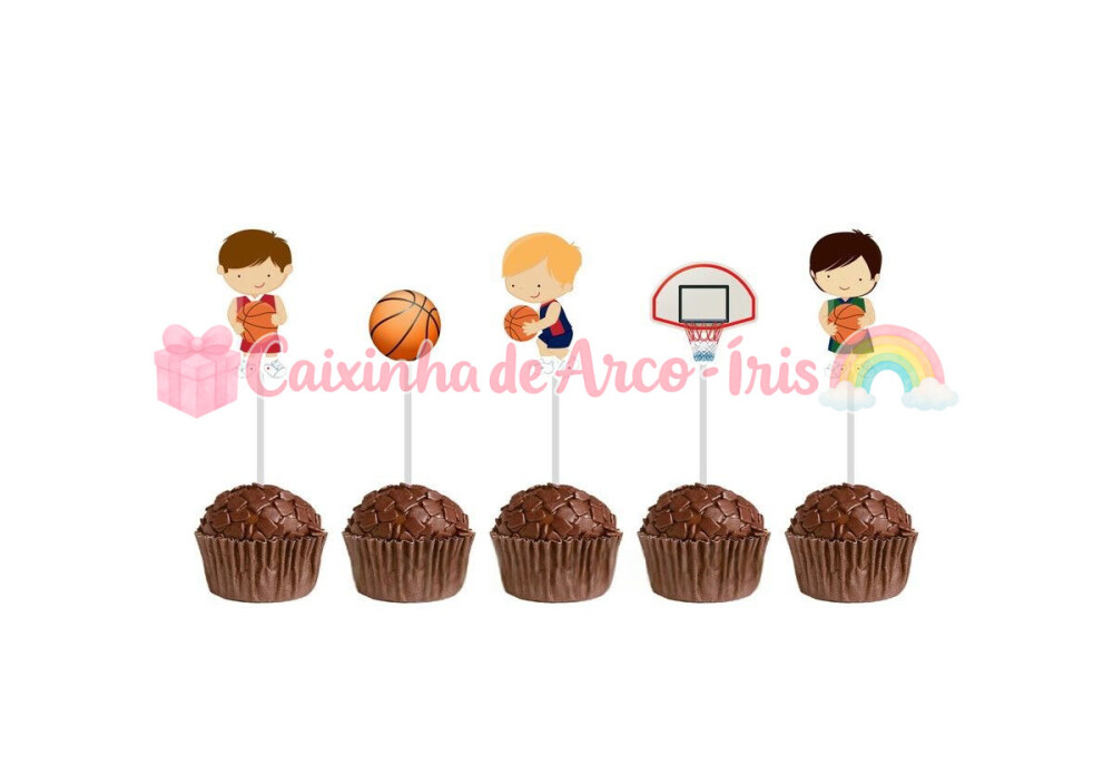 100 Forminhas / Toppers: Basquete