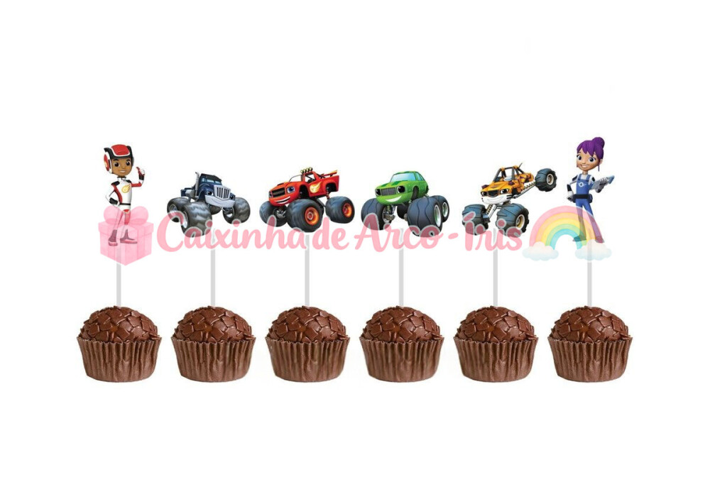 100 Forminhas / Toppers: Blaze And The Monster Machines