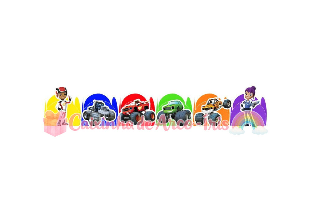 100 Forminhas / Toppers: Blaze And The Monster Machines