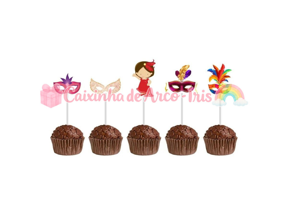 100 Forminhas / Toppers: Carnaval Menina